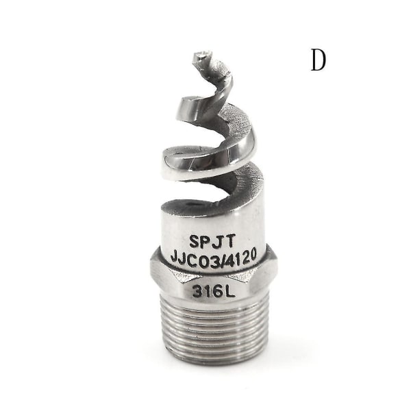 Nye 1/4\" 1/2\" Spiralforstøverdyse i rustfrit stål HfmqvBY D