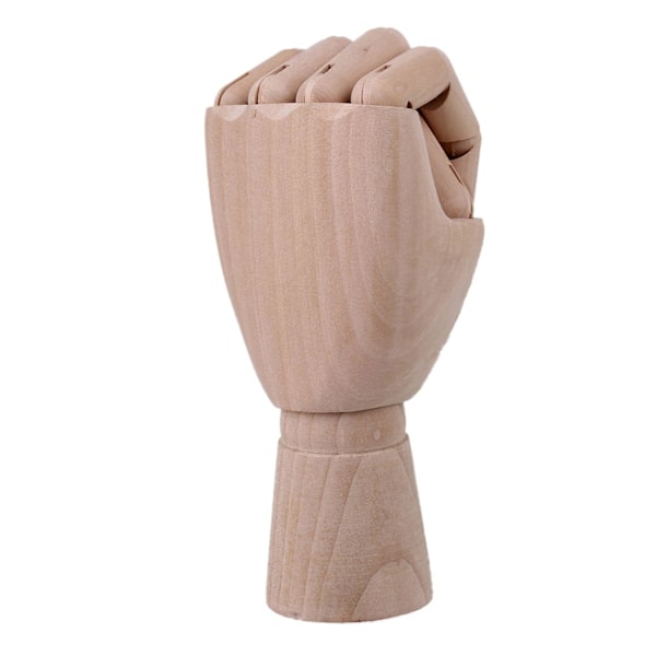 Hand Mannequin Wooden Model Left hand 10Inch Articulated Body Left Hand Model