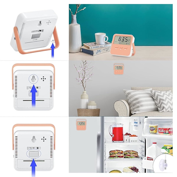 Digital Kylskåps- och FrysTermometer - Hög/Låg Temperaturalarm (extra Sensor)