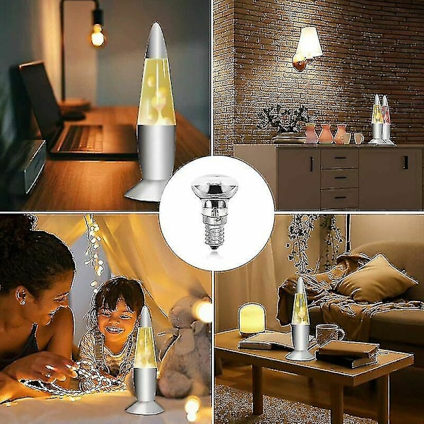 R39 E14 40W Lava Lamp Glödlampor, Edison Skruv Ses Reflektor Små Lava Lamp Glödlampor, Varmvit 2800K R39 Dimbar (2-pack) Zhuoxuan,hww