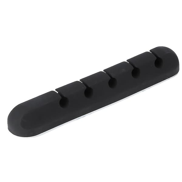 Kabelclips Holder Silikone Skrivebord Kabelopruller Clip Organizer Ledningsstyring 5 Clips [DB]
