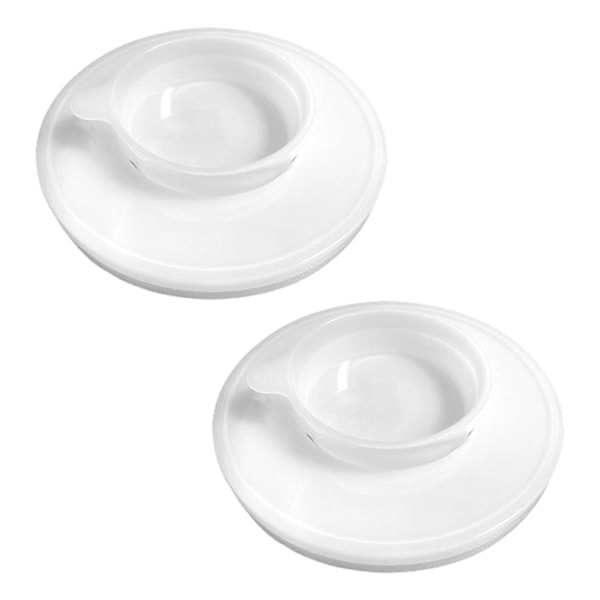 Sekoituskulhon kannet KitchenAid 4.5-5 Qt yleiskoneeseen, roiskesuoja läpinäkyvä kansi lisäaukolla 2 Pack White