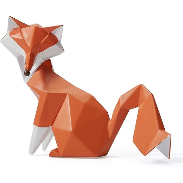 2024 Fox Figurine Decorative Figurine Fox Sculpture Art Resin Animal Gift 20cmBY