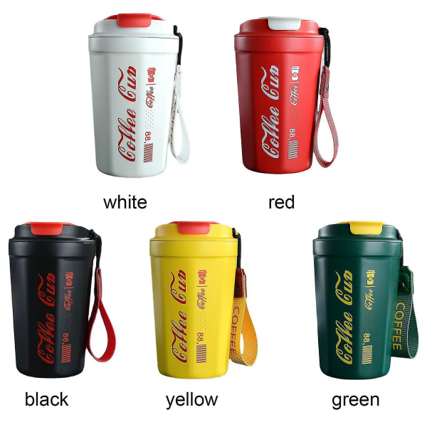 390 ml Coca-Cola Kaffeekopp Dubbelväggig Läcksäker Termoskopp Mugg Present Till Vän Black