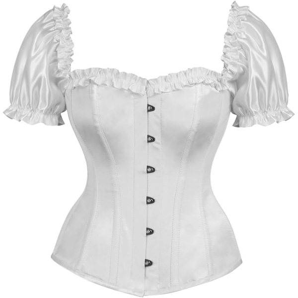 sy corsets Naisten Top Drawer Teräsluiset Valkoinen 6X