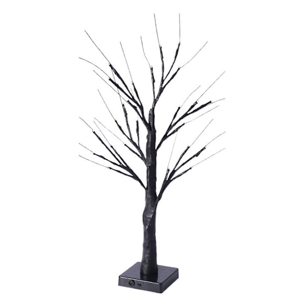 Julbelyst Björkträgrenar Heminredning Bordsskiva Konstgjort Plastträdlampa Xmax Ornament Black Style A