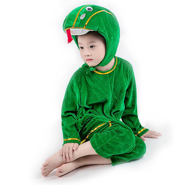 Grön Snake Lång Cosplay Kostym Kostym Scenkläder Semesterkläder 4XL (170cm)
