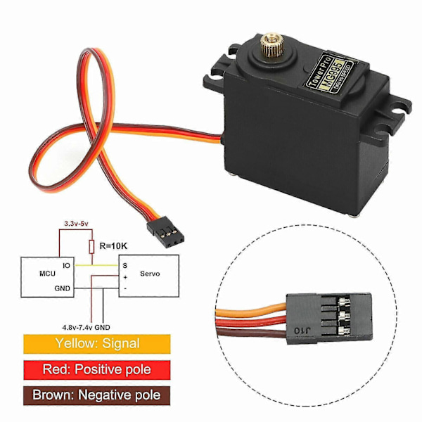 4st Vattentäta Mg995 Metallväxel Digital Servo Coreless Högt Vridmoment Hastighet För Rc