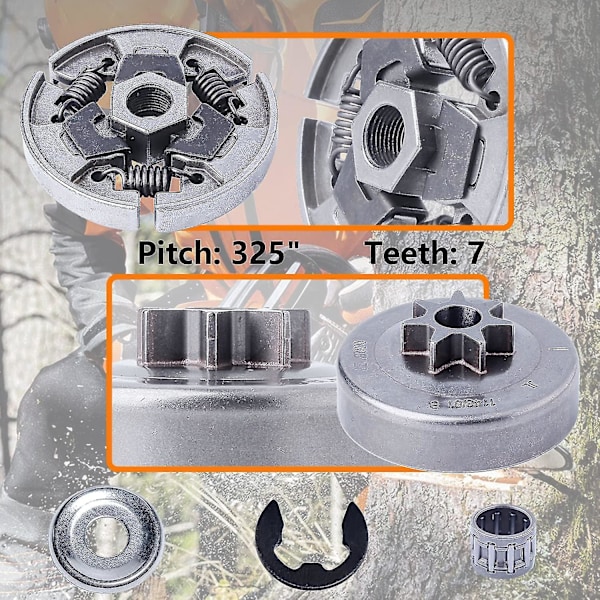 Kopplingstrumma .325 Kopplingstrumma Lager Kit För Stihl Ms261 Ms261c Ms271 Ms271c Ms291 Ms291c Ms240 Ms260 Ms270 Ms280 Motorsåg Reservdelar