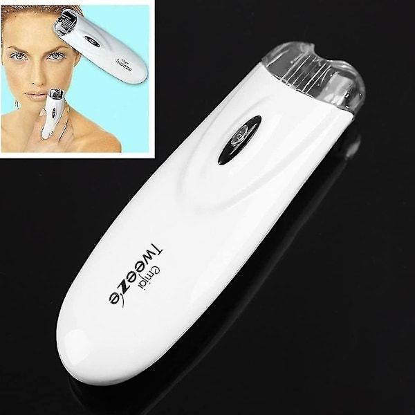 Qiningxia Pincet Ansigtshår R Epilator Nem Smertefri Elektrisk Hårtrimning, Hvid & Sort, Mium