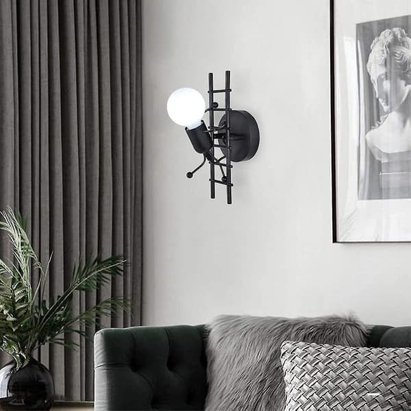 Moderne Industriell E27 Innendørs Humanoid Vegglampe