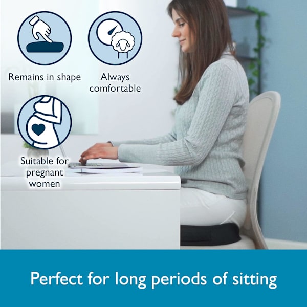 Beauergo Fs Memory Foam Pude Ergonomisk Bil Kontor Sæde Pude 45x35x7cm - Coccyx Pude
