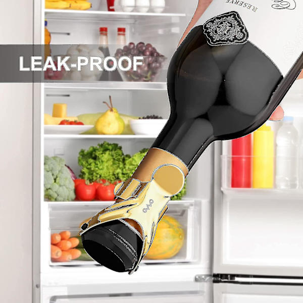 Champagnepropp, 2-pack Rostfritt Stål Champagneflaska Plugg Tätning För Cava Prosecco Mousserande VinproppBY Gold