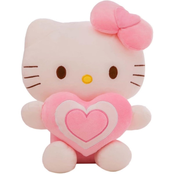 11,8 tommer søt Hello Kittys bamse, hjemmedekor babydukke, koselig dyre bamse, valentinsdag bursdagsgave. (rosa)  (FMY)