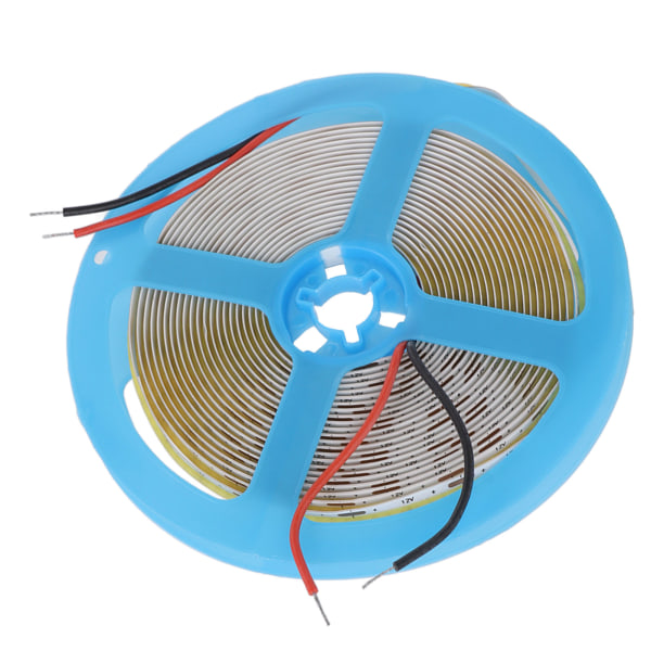 12V COB LED fleksibel stripelys selvklebende 90 CRI fleksibel ensartet LED-tape lampe 110LM 5m 6000K hvitt lys