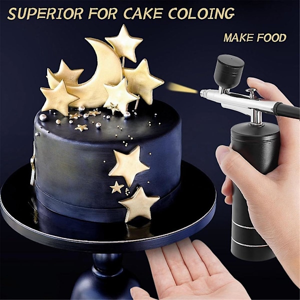 Airbrushsett Trådløs Oppladbar Kompressor Airbrushsett, Håndterer Modellmaling Automatisk, N [DB]