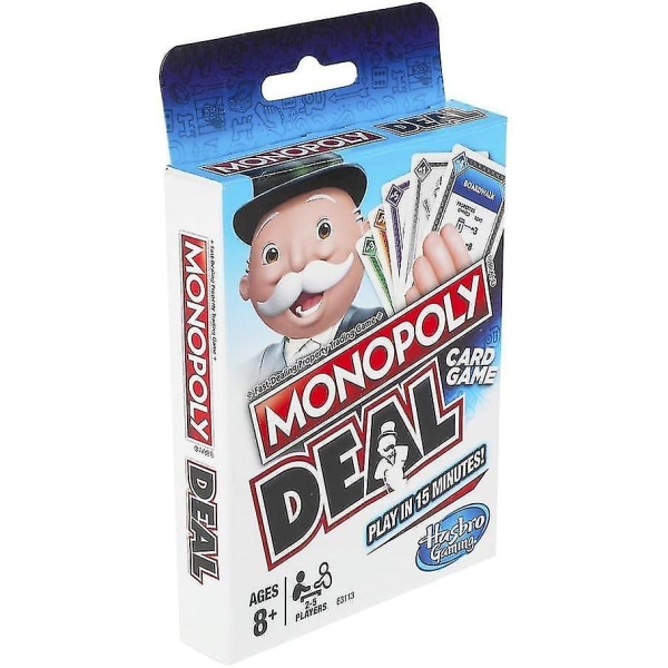 Monopoly Deal Hurtigt kortspil til familier, børn fra 8 år og 2-5 spillere  [DmS]