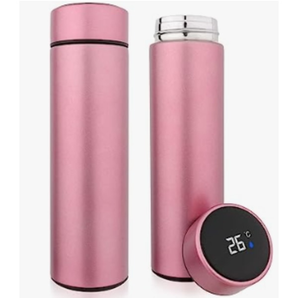 Thermos Mug with Temperature Display 17 OZ/500ML Travel Mug (Pink)