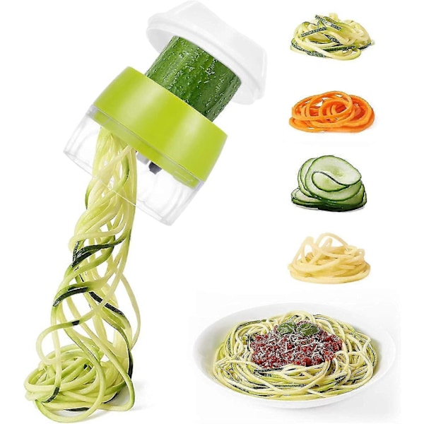 Spiral Grønnsaks Kutter, 3 i 1 Grønnsaks Spaghetti Spiralizer, Spiral Grønnsaks Skjærer For Zucchini Nudler, Spaghetti, Gulrot, Agurk G