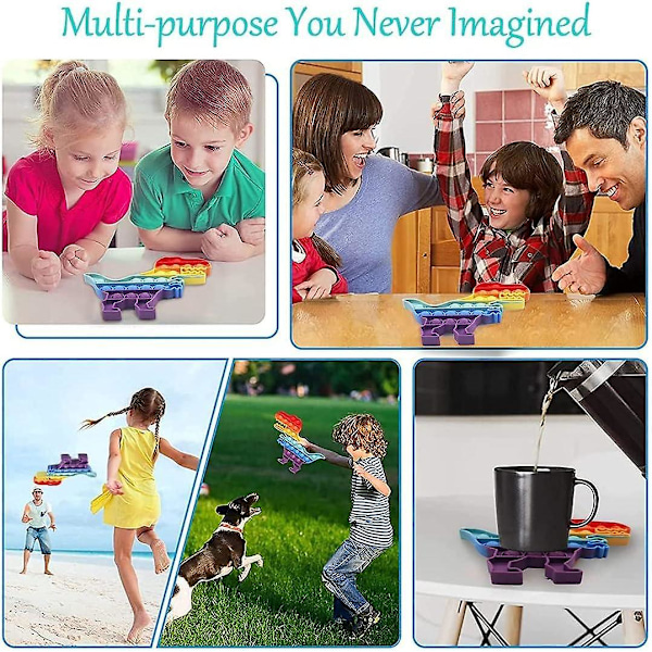 Dewenwils Fidget Leksaker, Dinosaurie Push Pop Bubble Fidget Sensorisk Anti Stress för Barn/Vuxna