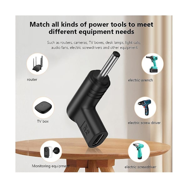 6 kpl USB-C PD - DC virtapäätteitä 12/15/19.5v kaapeli USB-reitittimen tyypin C - DC-liitäntäpistokkeen lataamiseen ([HK])