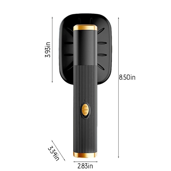 Bärbar Resestemare för Kläder Mini Ångstrykjärn 180° Rotationsbar Handhållen Ångstrykjärn för Tyg Black