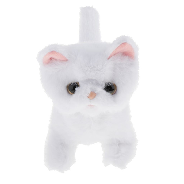 Interaktiv Robotkat Elektronisk Legetøj Gående Miav Persian Cat 13x11.5x17cm