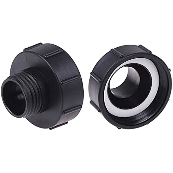 IBC Tank Adapter Slangehane Connector DN80 3 Tommer S100x8 100 mm Grov Gevind til 2 Tommer S60x6 60 mm Vandtankhane IBC Tank Fittings Gevind C