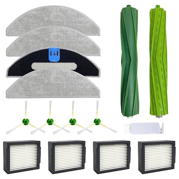 Reservedelssett for Combo I5, I5+, J5, J5+ Hovedsidebørste Hepa Filter Moppklut Reservedeler As Shown