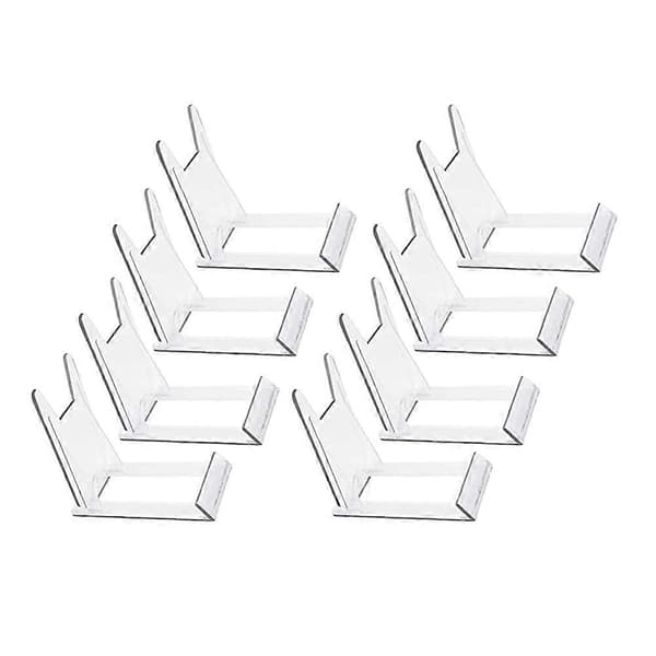 8 stk. Multifunksjonelle Displaystativer Plater Oppbevaringsholdere Boller Displaystativ Transparent 10.5X8CM