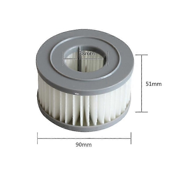 4 stk. Hepa-filter til Xiaomi Jimmy Jv85/jv85 Pro/h9 Pro håndholdt trådløs støvsuger white  gray