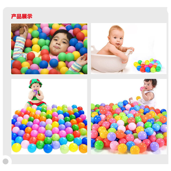 100pcs/Set Colorful Funny Soft Plastic Ocean Ball Set Baby Kids Playing Tool (5.5cm)