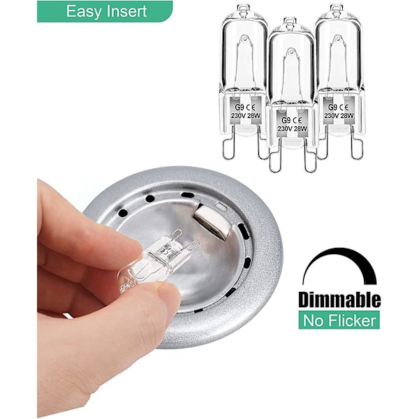 G9 Lyspære 40w 230v Dimbar Varmt Hvit, G9 Halogen Lyspære 300c Toleranse, G9 Ovn Lyspære For Mikrobølgeovn Komfyr Taklamper, Pakke Av
