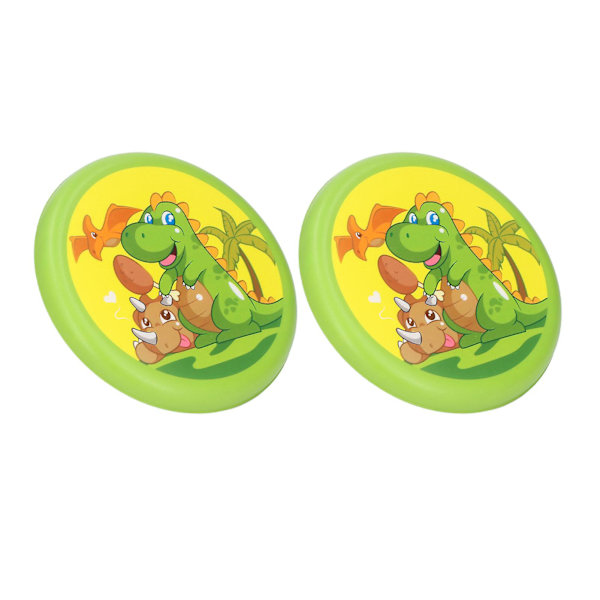 20cm Blød PU Flyvende Disk Legetøj - 2 stk. Dinosaur Park Udendørs Spil til Børn & Voksne
