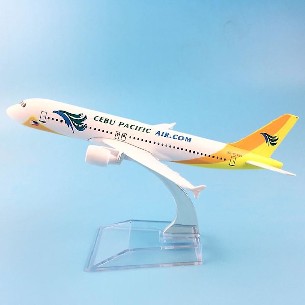 JASON TUTU 16cm Flyvemaskine Model Flyvemaskine Model Cebu Pacific Air Airbus A320 Flyvemaskine Model Die-Cast Metal Flyvemaskiner 1:400 Flyvemaskine Legetøj Po Color