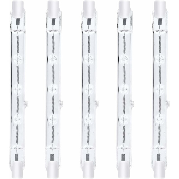 300W Dimbar Halogenpære Varmt Hvit AC220-240V J118 Lineær (5 stk)