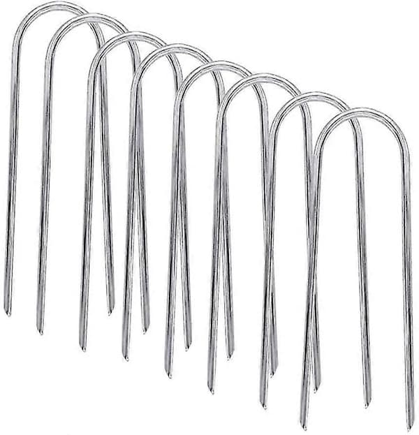 Trampolinspikar, Tunga Tältpinnar, Galvaniserade U-Ankare, 8-pack