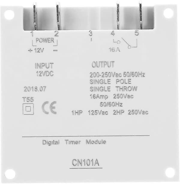 Timer Switch 12v 16a Digital Elektronisk Lcd Tidsrelæ Switch Programmerbar Lcd Digital Mikrocomputer Mini Kontrol Power Timer Switch Cn101a