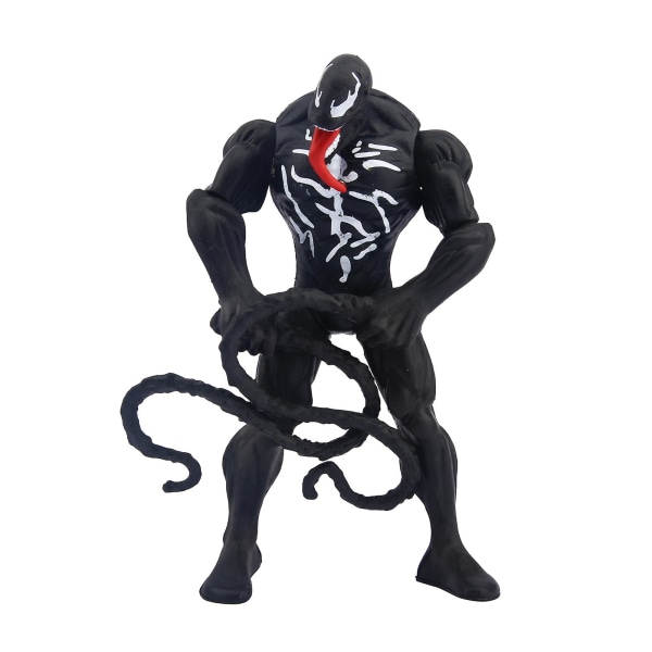 Venom Actionfigur Modell Livaktig Bilde Morsomme Lekebarn Bursdag Festival Gave Black