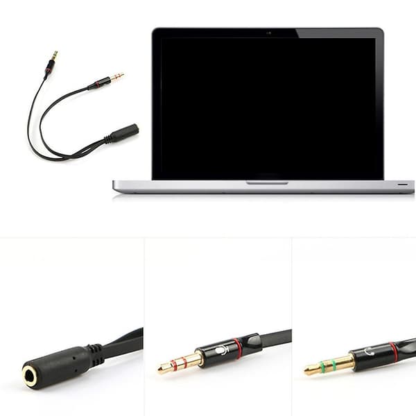 6 x 3,5 mm Stereo Hun til 2 Han Headset Mikrofon Y Splitter Adapter Audio Kabel til PC