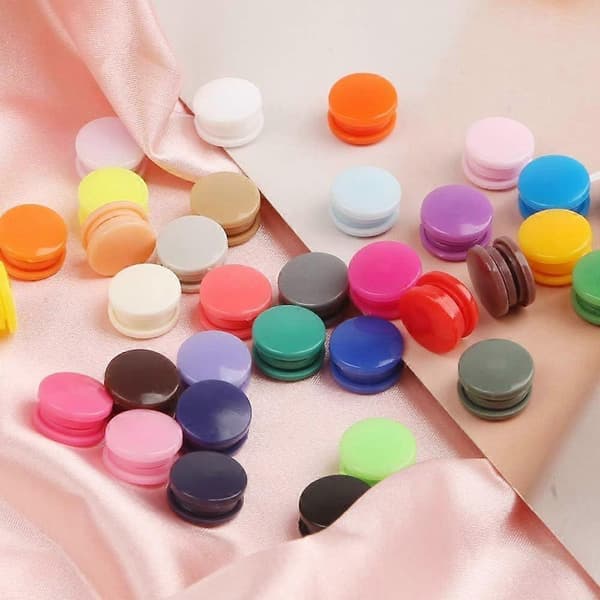 KAM T5 Plast Tryckknappar Fästen 20/50/100/150 Set Väska Mörk Spänne