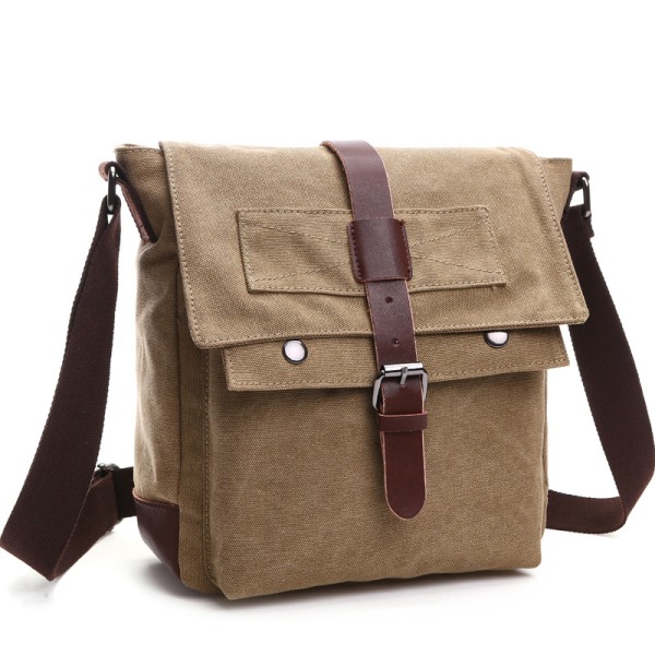 Retro Outdoor School Bag Sports Men's Bag Casual Crossbody Shoulder Canvas Bag