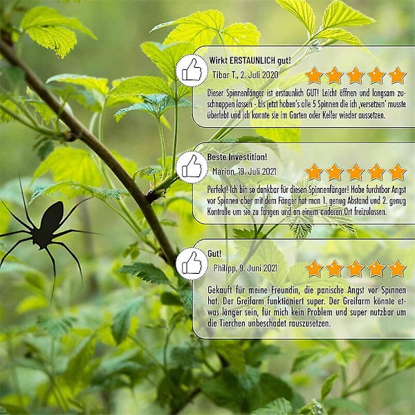 Rebirth Spider Catcher Hämähäkkien ja Hyönteisten Pyydin - Hämähäkkien Pyydin Tarttuvalla Varrella (vihreä)