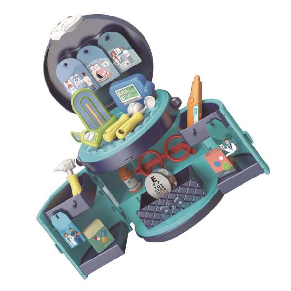 Barn låtsas lek väska lekset scenario simulering pedagogisk låtsas lek lekset för pojkar flickor läkare leksak handväska