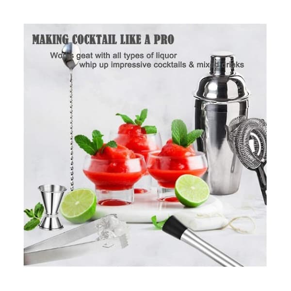 14-delad Shaker-set Bartender Kit - Rostfritt Stål Barverktyg För DIY Bart S Acce