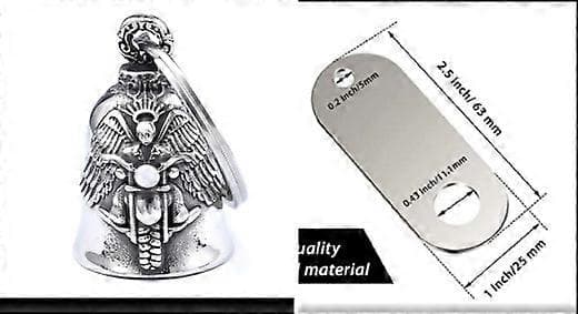 Motorcykelklubb Motorcykelformad Klockhänge Titanstål