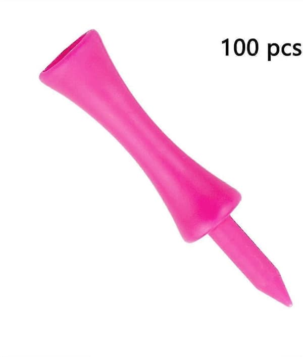 57mm Rosa Plastgolfteér 100-pack