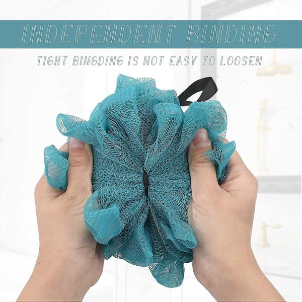 2-pack Badpuff Mjuk Badlilja Extra-Tät Duschboll Loofah Svamp Kropp