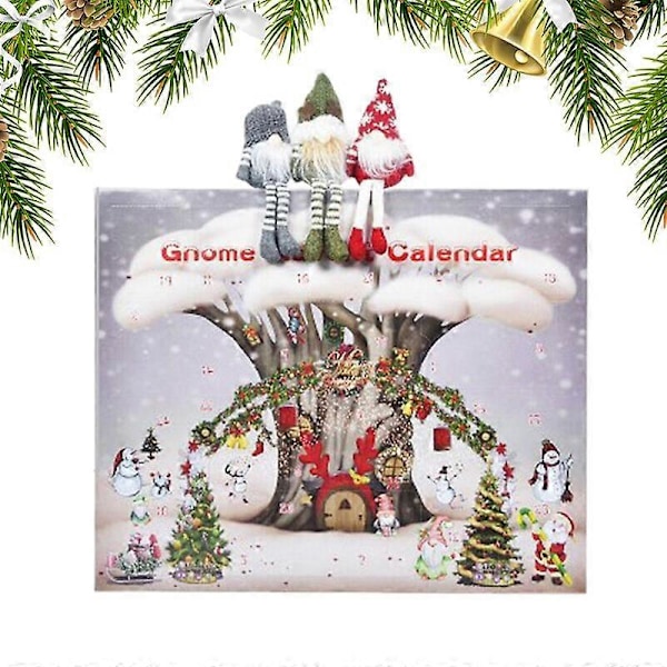 50% Off-Christmas Gnome Advent Calendar,24 Day Christmas Advent Calendar Gnome Plush Toy