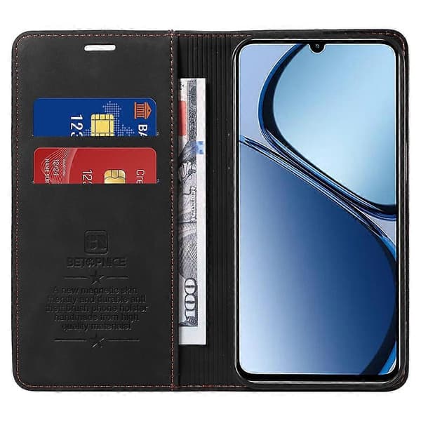 BETOPNICE 003 Läderfodral för Realme C61 4G/C63 4G/Note 60 med RFID-blockering